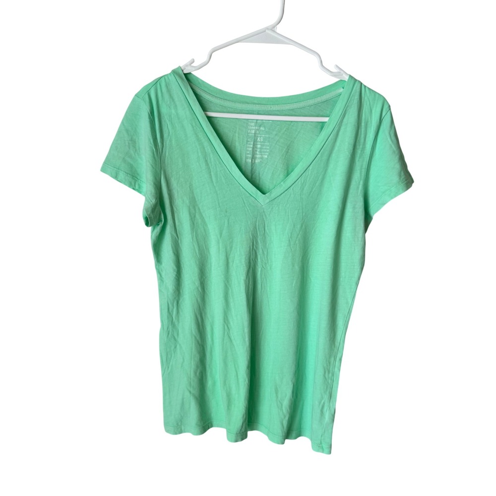 Gap The Essential V-Neck Mint Green 100% Pima Cotton Short Sleeve Tee XS